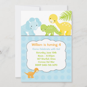 Dinosaur Birthday Party Invitation