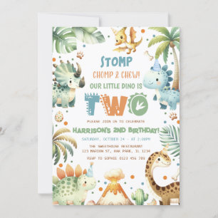 Dinosaur Birthday Party Invitation