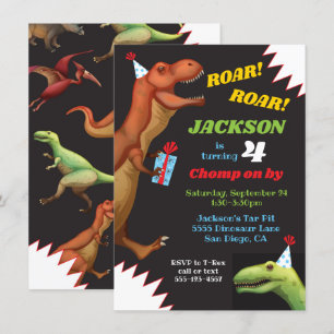 Dinosaur Birthday Party invitations