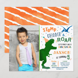 Dinosaur Birthday Party Invitations