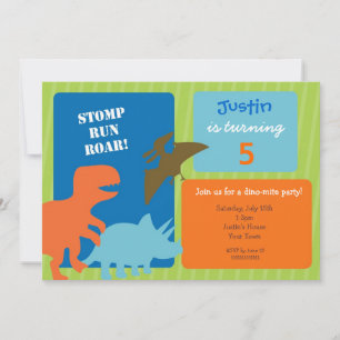 Dinosaur Birthday Party Invitations