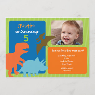 Dinosaur Birthday Party Invitations