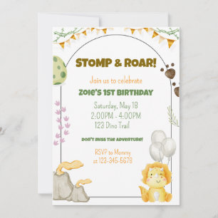 Dinosaur Birthday Party Invite