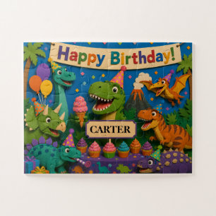 Dinosaur Birthday Party Jigsaw Puzzle