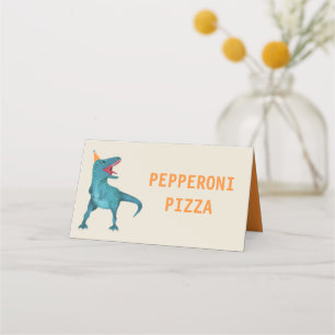Dinosaur Birthday Party Menu Tent Cards