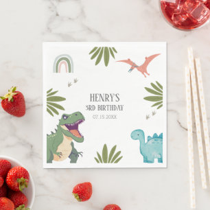 Dinosaur Birthday Party Napkin