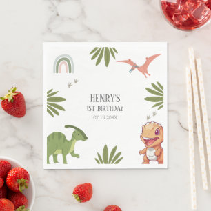 Dinosaur Birthday Party Napkin