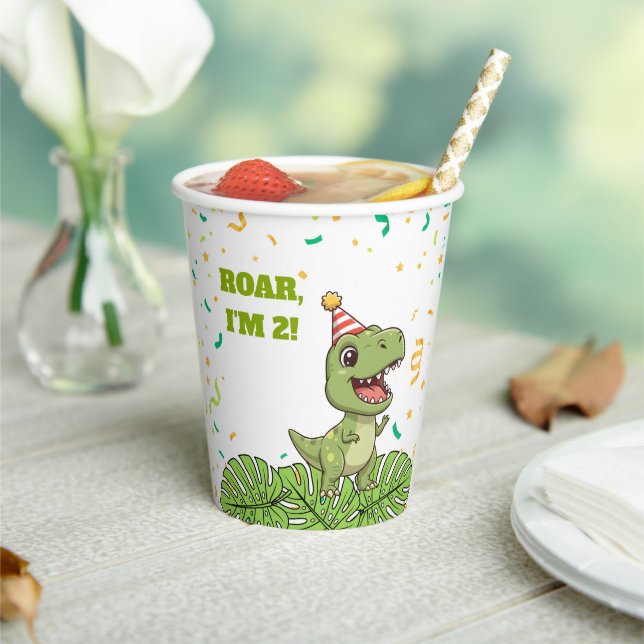 Dinosaur Birthday Party Paper Cup (Insitu)