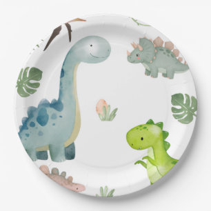 Dinosaur Birthday Party Paper Paper Plate