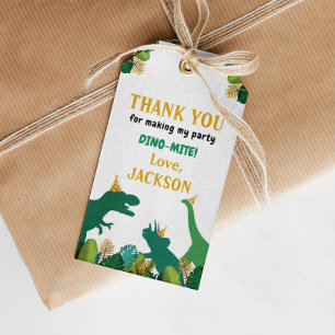 Dinosaur Birthday Party Thank You Tag