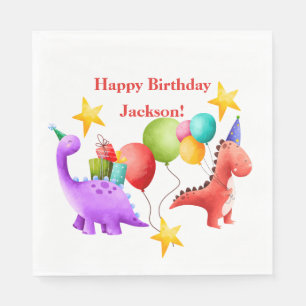 Dinosaur Birthday Plates Napkin