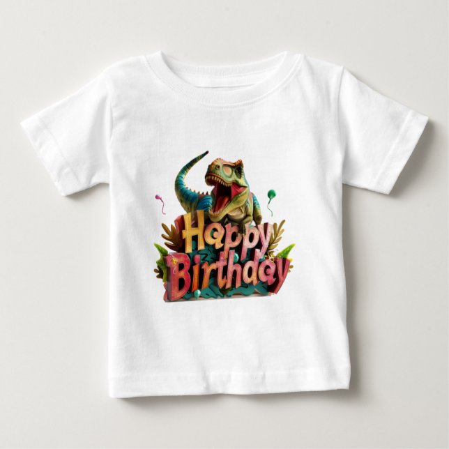 Dinosaur Birthday Tee – Fun Dino Theme for Kids (Front)