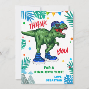 Dinosaur Birthday Thank You Card
