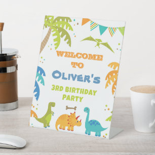 Dinosaur Birthday, Welcome Pedestal Sign