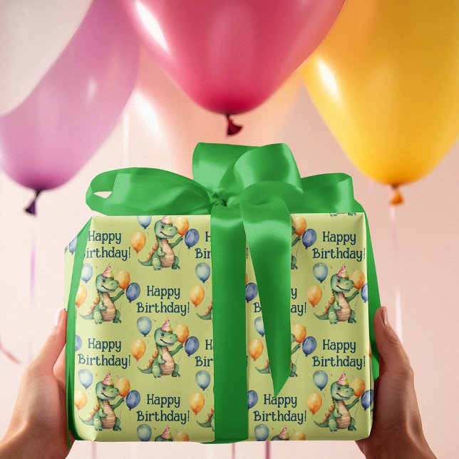 Dinosaur Birthday  Wrapping Paper (Creator Uploaded)