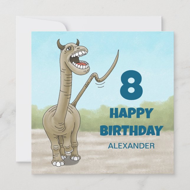 Dinosaur Birthday Year Card (Front)
