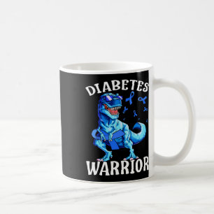 Dinosaur Blue Ribbon T1d Type 1 Diabetes Awareness Coffee Mug