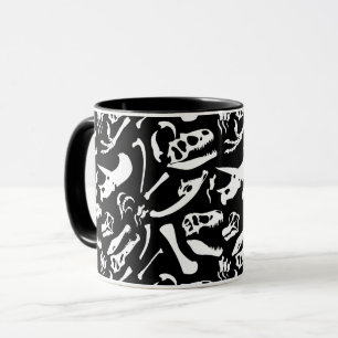 Dinosaur Bones (Black) Mug