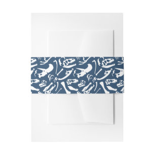 Dinosaur Bones (Blue) Invitation Belly Band