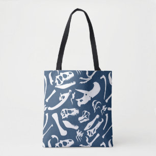Dinosaur Bones (Blue) Tote Bag