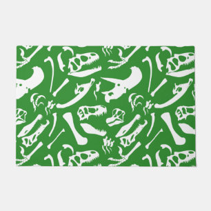 Dinosaur Bones (Green) Doormat
