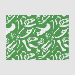 Dinosaur Bones (Green) Tissue Paper
