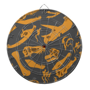 Dinosaur Bones (Grey) Dartboard