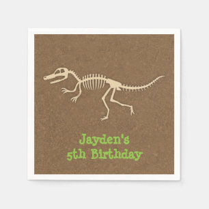 Dinosaur Bones Kids Birthday Party Supplies Napkin