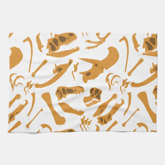 Dinosaur Bones Kitchen Towel (Horizontal)