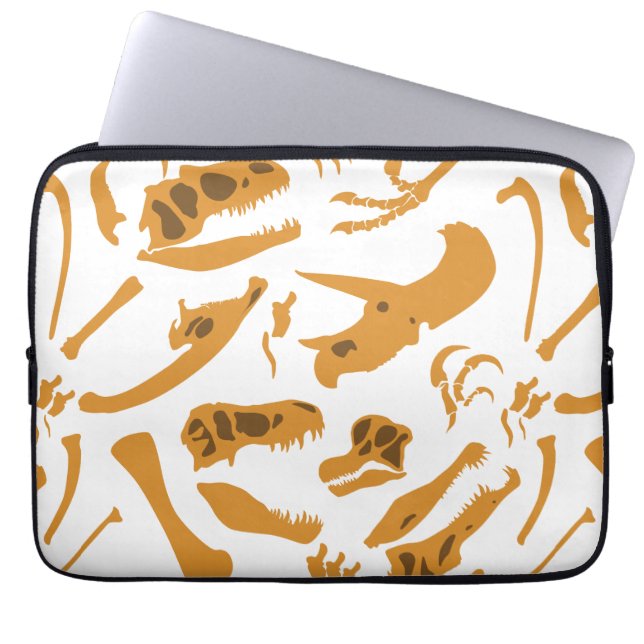 Dinosaur Bones Laptop Sleeve (Front)