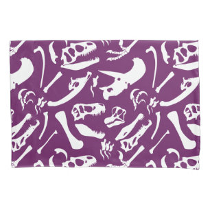 Dinosaur Bones (Purple) Pillowcase