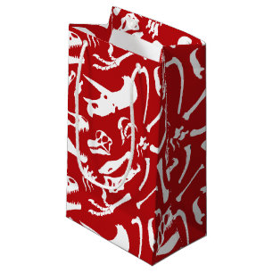 Dinosaur Bones (Red) Small Gift Bag