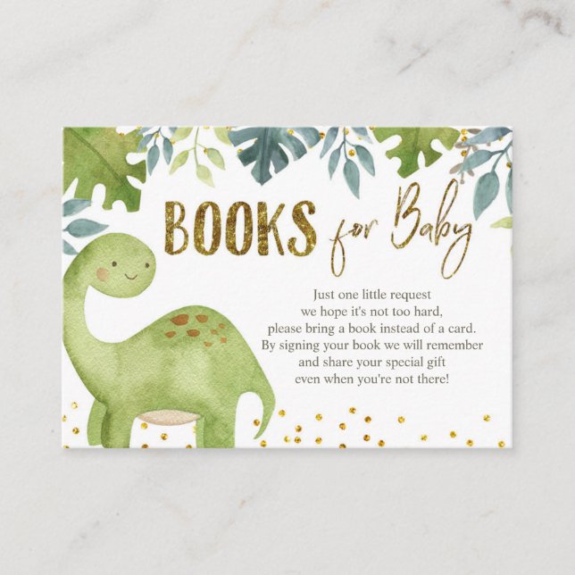 Dinosaur Books for Baby Card (Front)