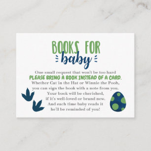 Dinosaur Books for Baby Invitation Insert