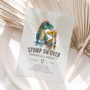 Dinosaur Boy Anniversaire Fête Invitation