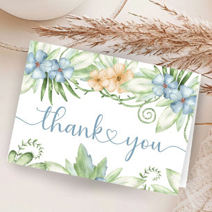 Dinosaur Boy Baby Shower Folded Thank You Cards