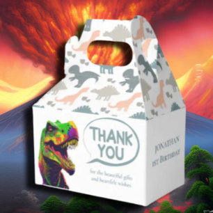 Dinosaur Boy Birthday  Favor Box