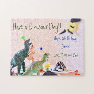 Dinosaur Boys Birthday Gift Jigsaw Puzzle