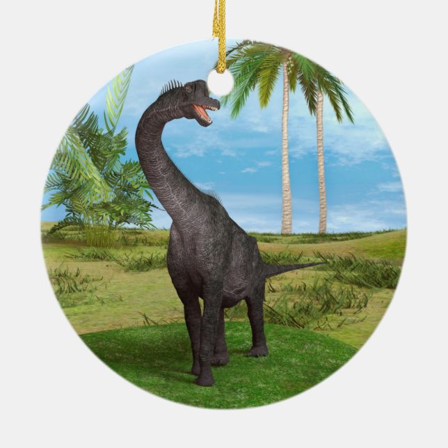 Dinosaur Brachiosaurus Ceramic Ornament (Back)