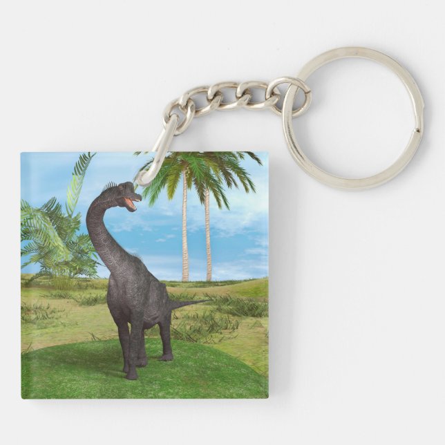 Dinosaur Brachiosaurus Keychain (Back)