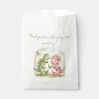 Dinosaur Bride and Groom Gift Bag Favour Wedding