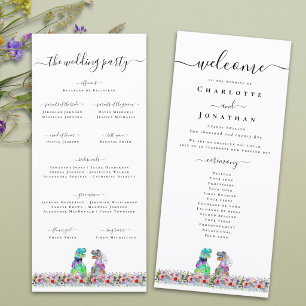 Dinosaur Bride & Groom Custom Wedding Program