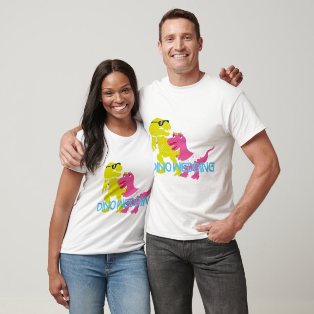 dinosaur bride groom t-shirts (Unisex)