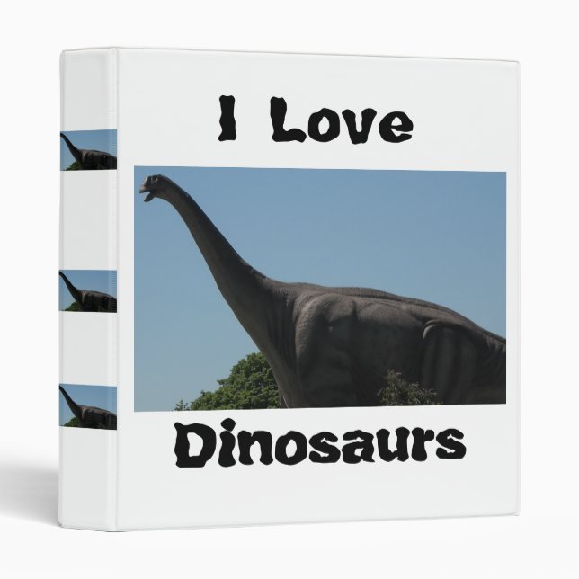 Dinosaur Brontosaurus Binder (Front/Spine)