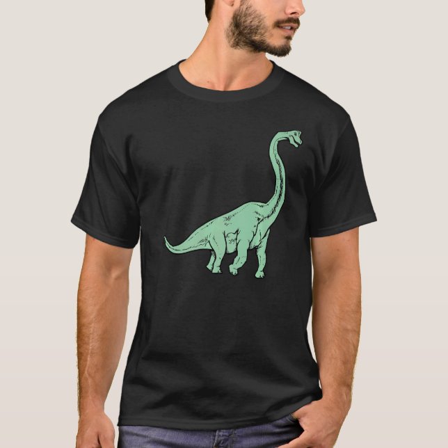 Dinosaur Brontosaurus Cute Prehistoric Foot Dino f T-Shirt (Front)