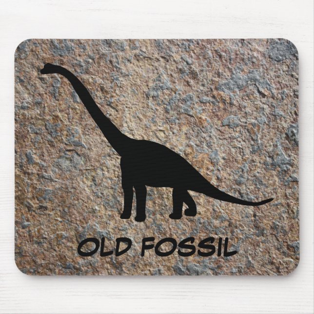 Dinosaur Brontosaurus Old Fossil Mouse Pad (Front)