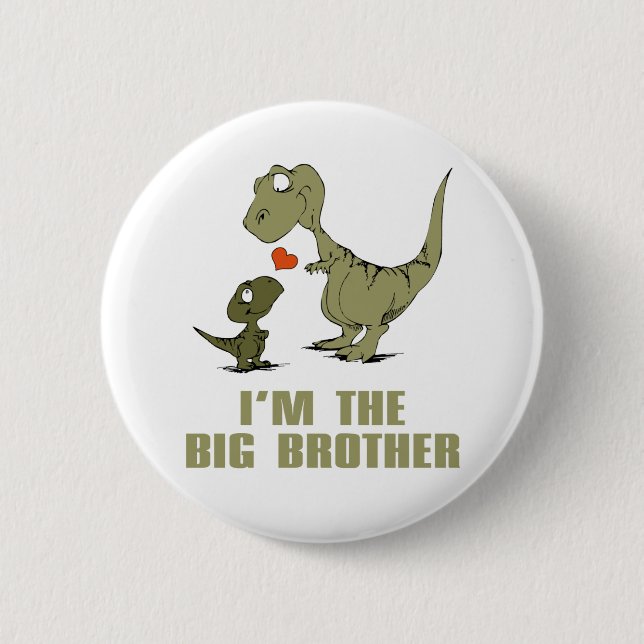 Dinosaur Brothers 2 Inch Round Button (Front)