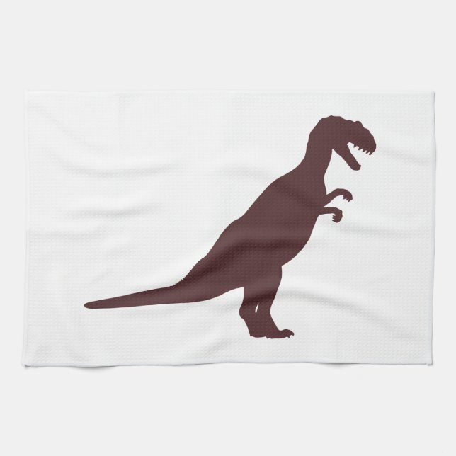 Dinosaur Brown Kitchen Towel (Horizontal)