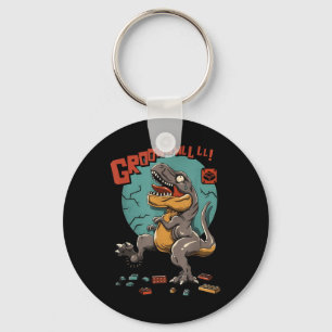 Dinosaur Builder Building Blocks Bricks Growl Dino Keychain