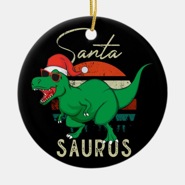 Dinosaur cadeau de Noël pour enfants, décoration f (Devant)
